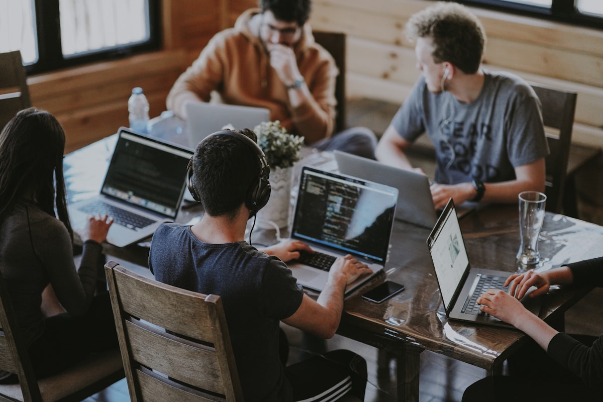 Placeholder — swap for a real photo of the founders working